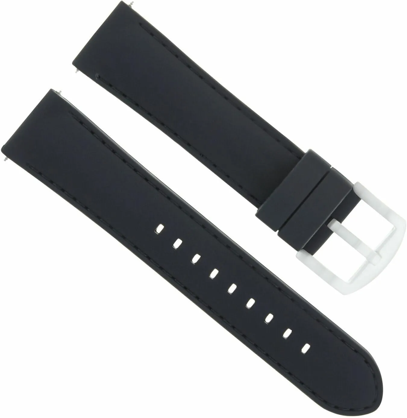 Ewatchparts 22mm Rubber Watch Band Strap Compatible With Bulova 96C121 Marine Star Chronograph Black