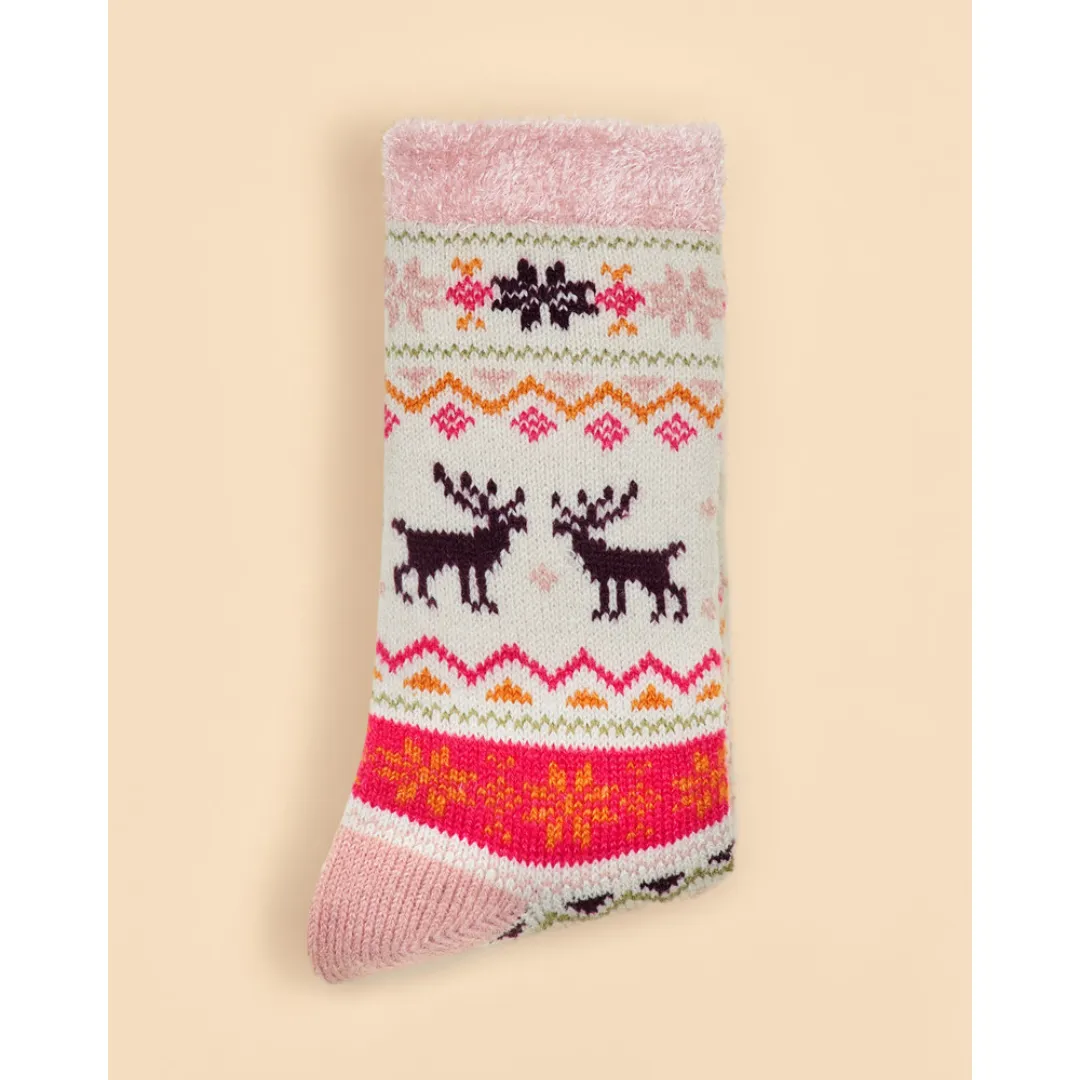Fair Isle Reindeer Cozy Socks by Powder UK
