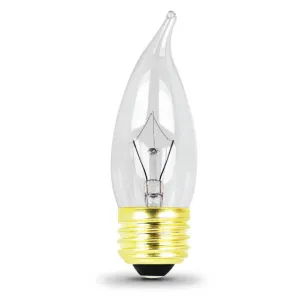 Feit Electric 40-Watt Medium Base Clear Flame Tip Incandescent