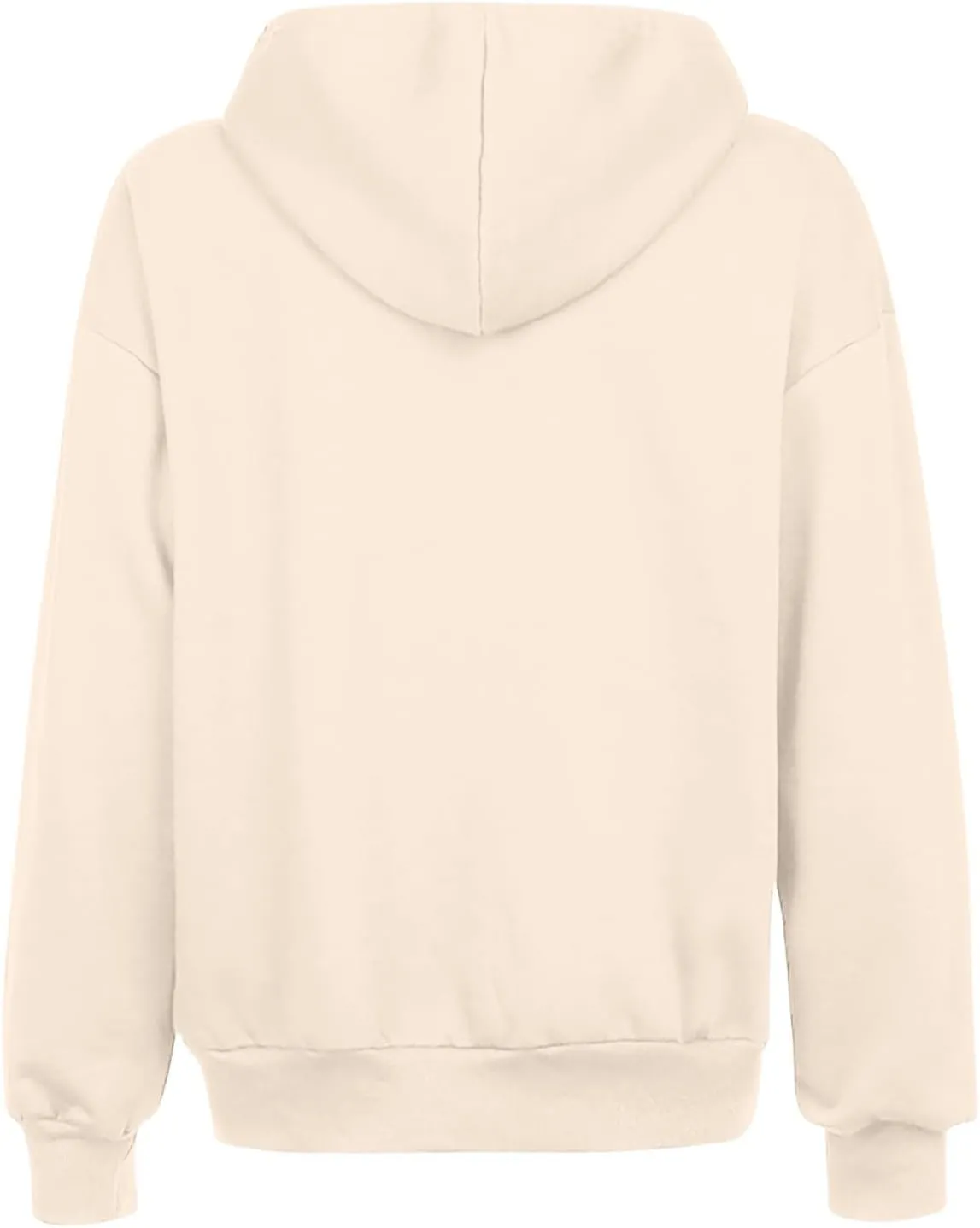 Fleece Hoodies for Women Solid Color Long Sleeve Drawstring Hooded Zip Up Thick Warm Coats Trendy Open Front Jackets