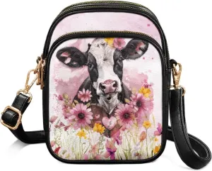 FOR U DESIGNS Crossbody Bags for Women PU Leather Purses Highland Cattle Cute Shoulder Handbags Satchel Hobo Bags