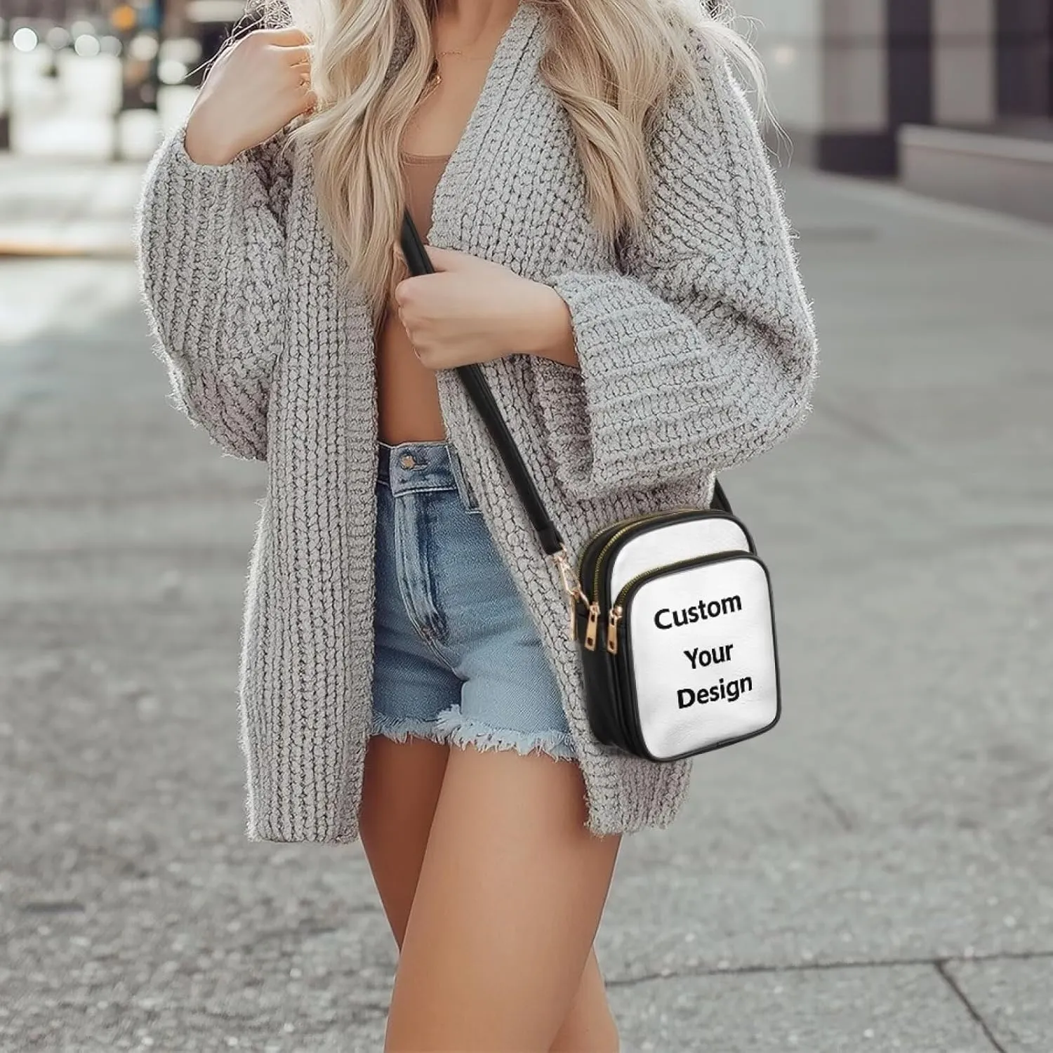 FOR U DESIGNS Women's Crossbody Bag Trendy Leather Hobo Satchel Purse Adjustable Shoulder Strap Butterfly Cross Body Purse