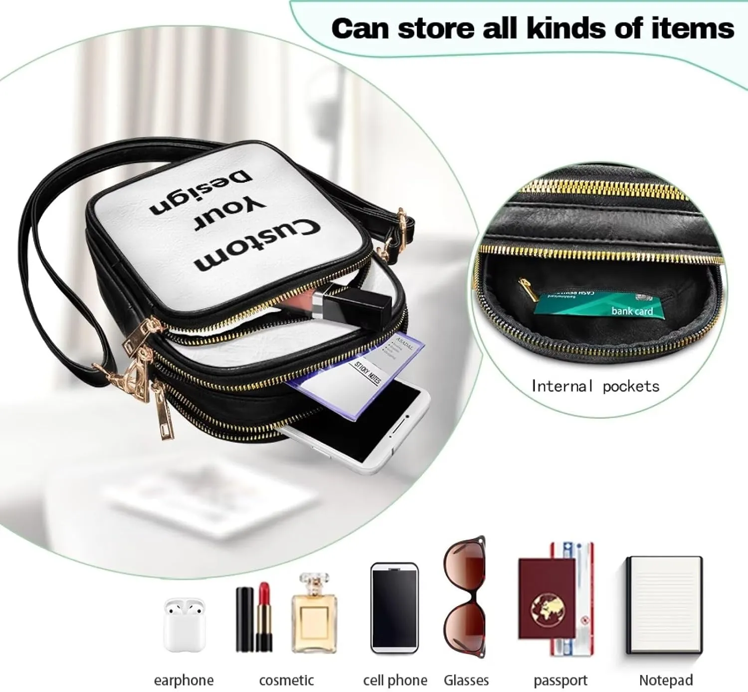 FOR U DESIGNS Women's Crossbody Bag Trendy Leather Hobo Satchel Purse Adjustable Shoulder Strap Butterfly Cross Body Purse