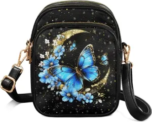 FOR U DESIGNS Women's Crossbody Bag Trendy Leather Hobo Satchel Purse Adjustable Shoulder Strap Butterfly Cross Body Purse