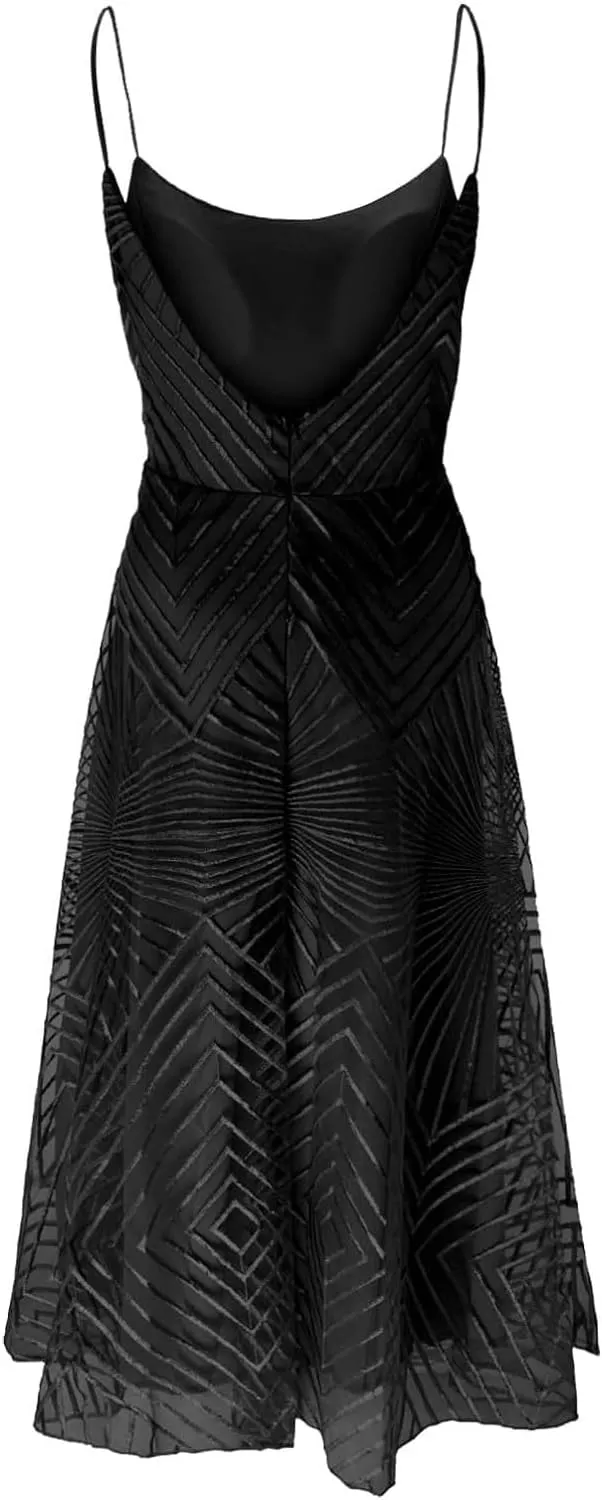 Formal Flowy Cocktail Dresses for Women Trendy Off The Shoulder Elegant Plus Size Sexy Sleeveless A Line Midi Dress