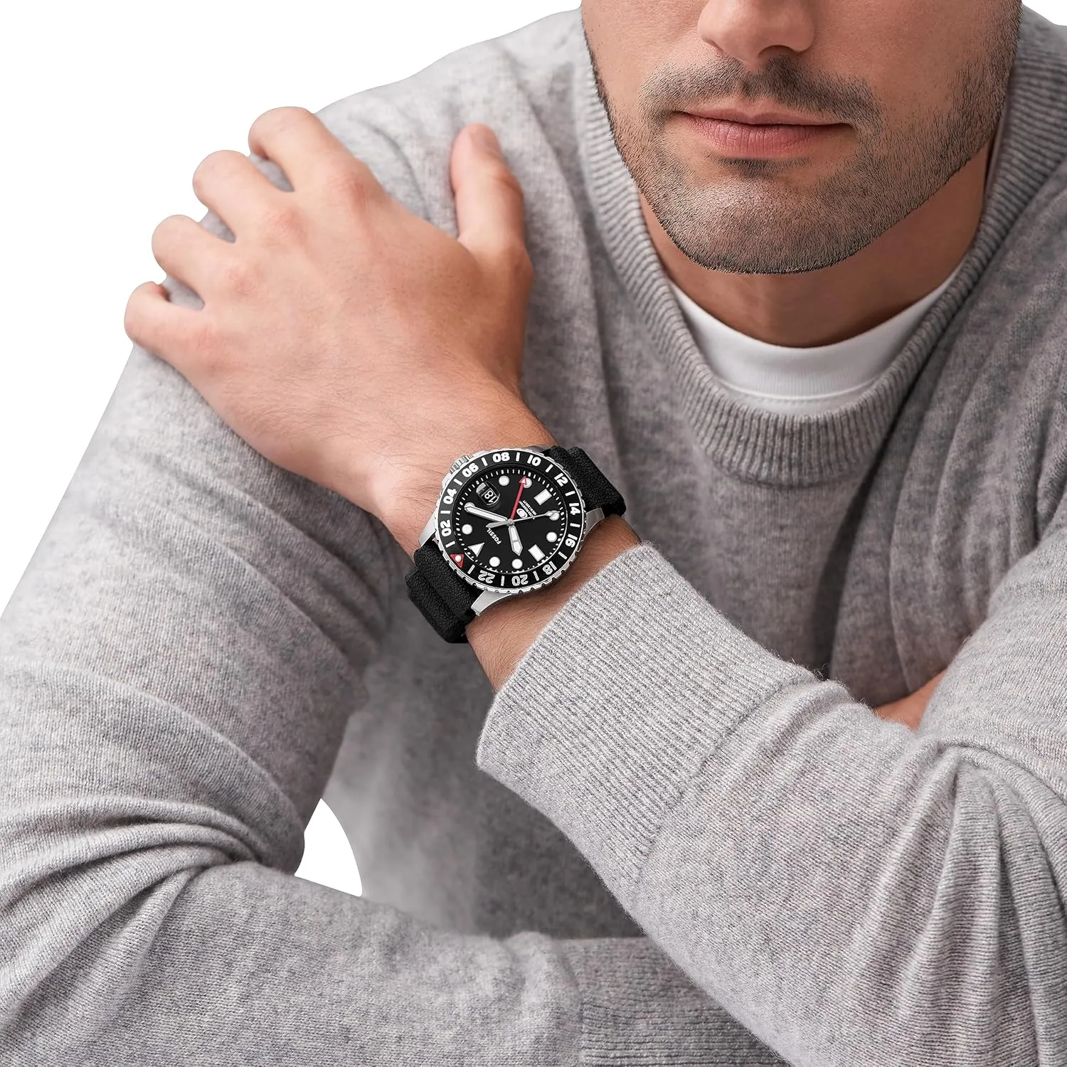 Fossil Men's Blue Quartz Stainless Steel Three-Hand Watch
