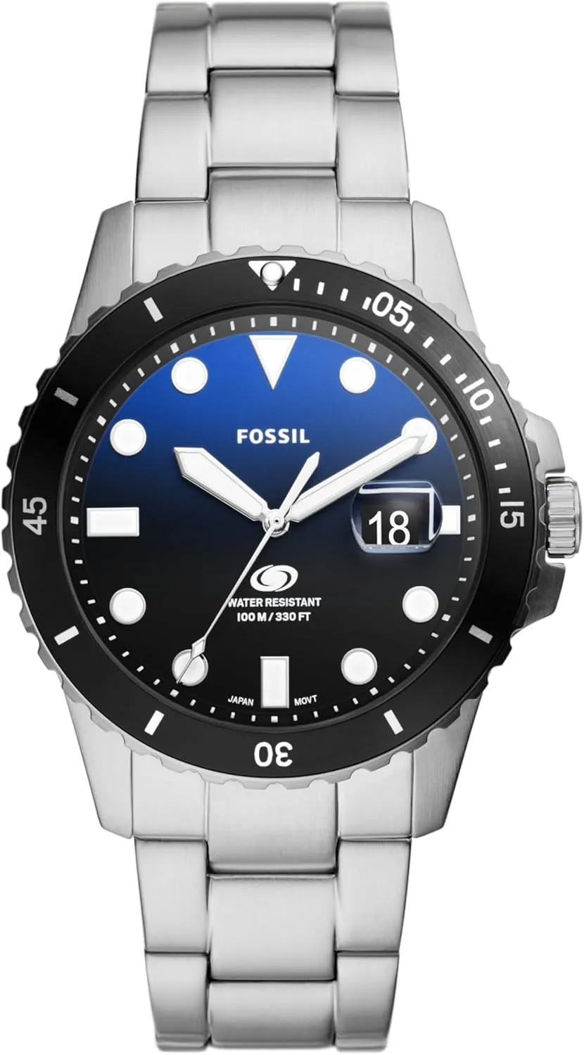 Fossil Men's Blue Quartz Stainless Steel Three-Hand Watch