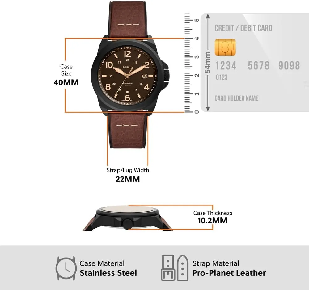 Fossil Men's Bronson Quartz Stainless Steel Chronograph Watch
