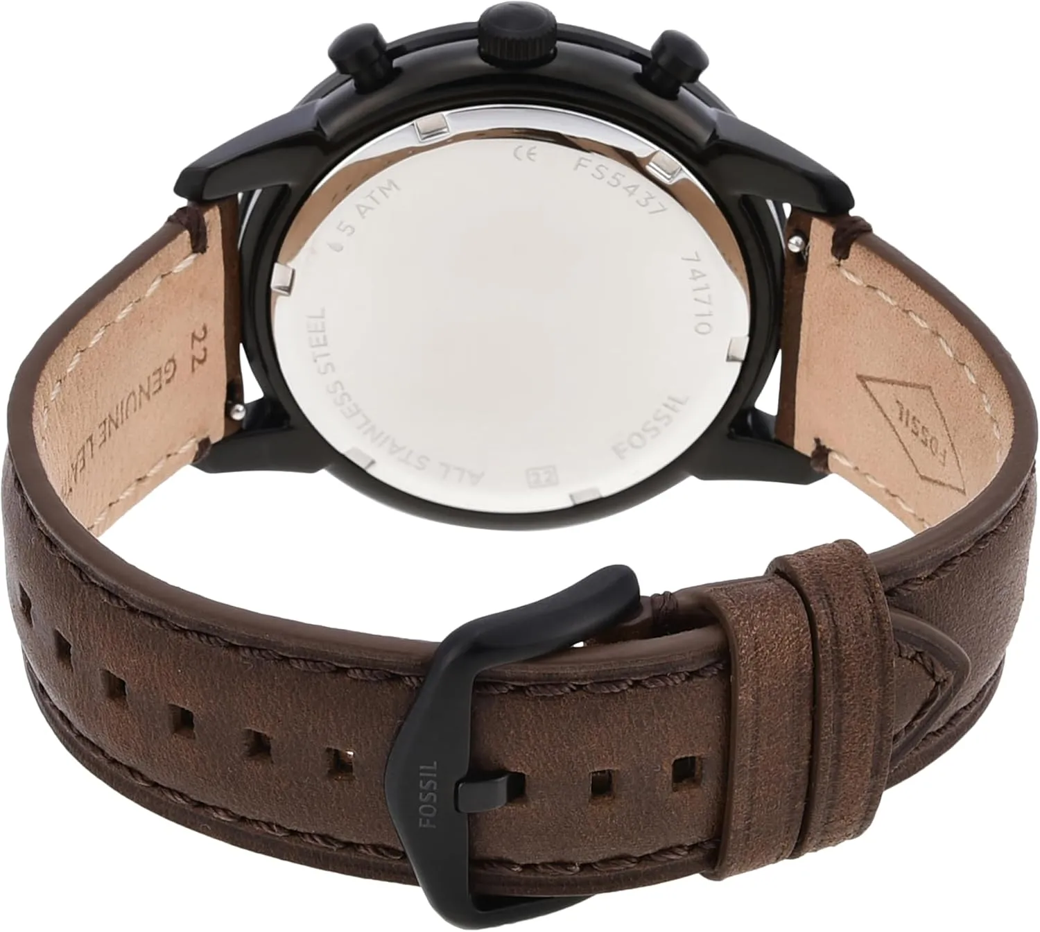 Fossil Men's Townsman Quartz Stainless Steel and Leather Chronograph Watch