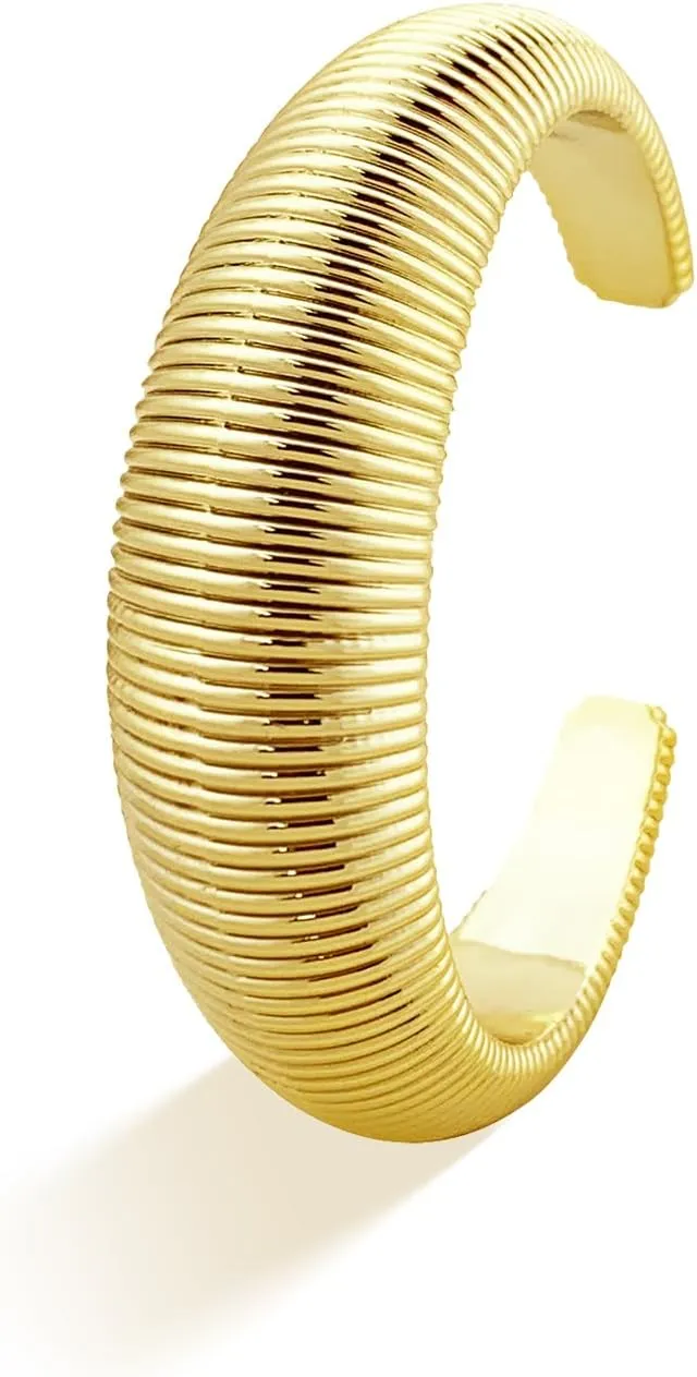 FUNOJOY Chunky Cuff Bracelets for Women Wide Open Bangle Bracelet Wrist Cuff Bracelets Statement Fashion Jewelry