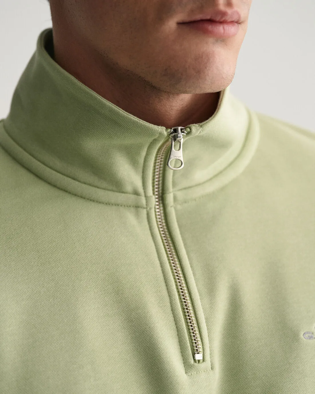 GANT - Half Zip, Milky Matcha Sweatshirt