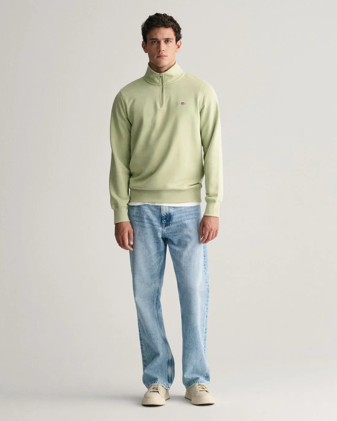 GANT - Half Zip, Milky Matcha Sweatshirt