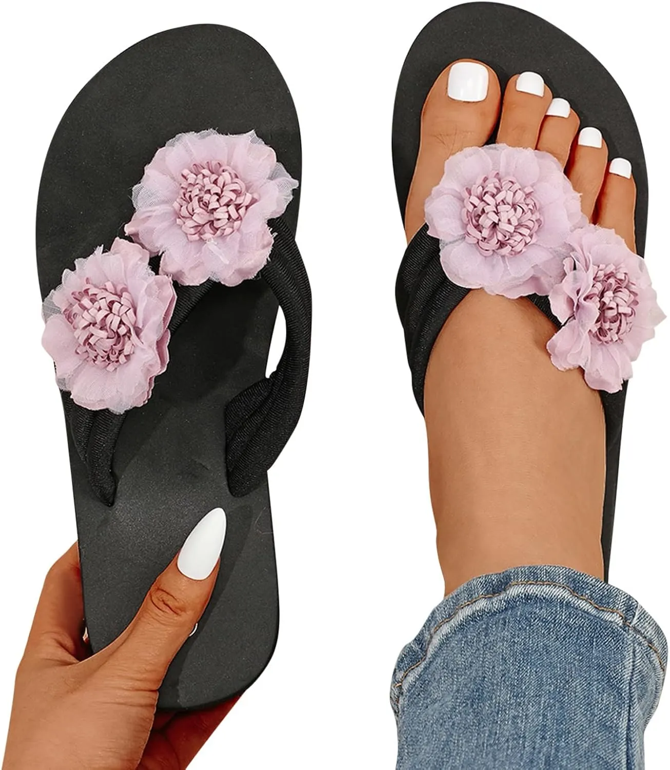 Gibobby Womens Sandals Orthopedic Sandals Thong Dressy T-Strap Orthotic Casual Summer Arch Support Sandals