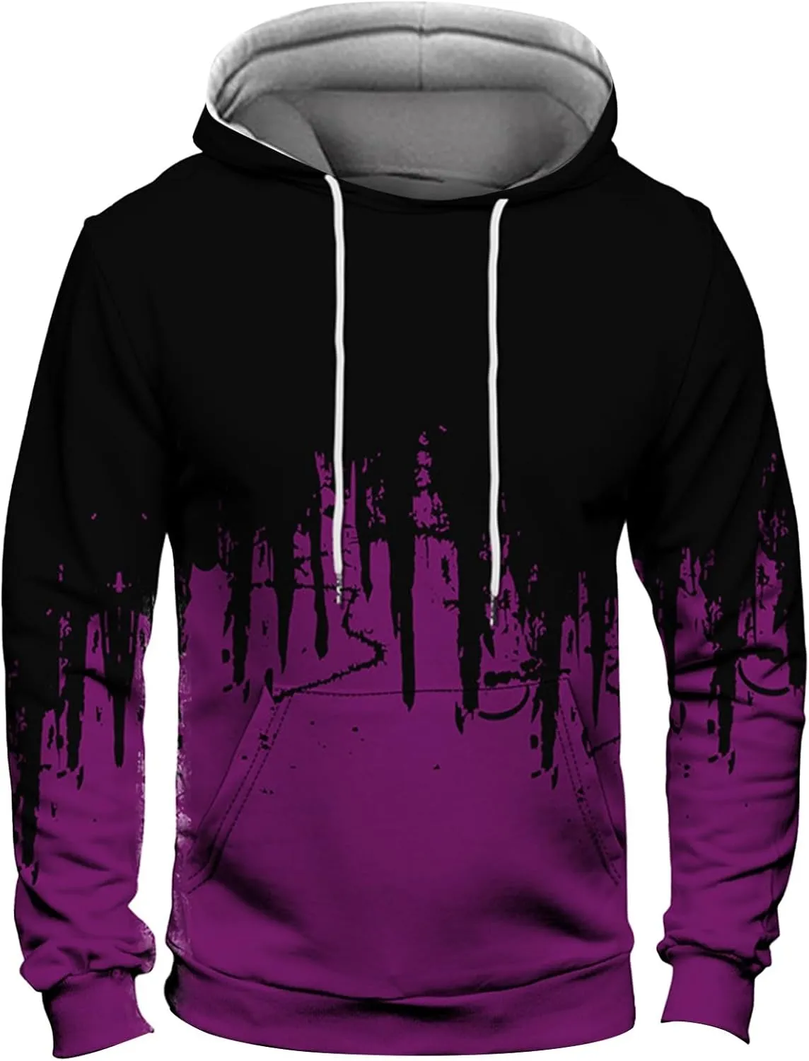 GOFULY Mens Graphic Hoodies Lightweight 3D Print Sweatshirts Fall Winter Outdoors Pullover Long Sleeve Outfits With Pockets