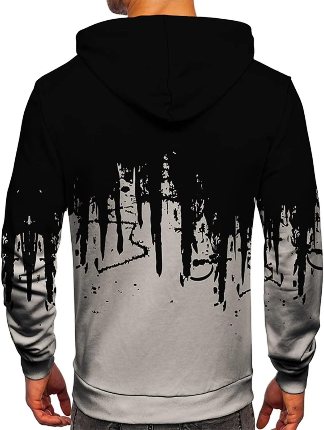 GOFULY Sweatshirt For Men Streetwear Fall Hoodies Long Sleeve Drawstring Hoodie Pullover Winter 3D Print Clothes With Pockets