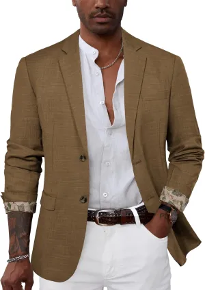 GRACE KARIN Men's Casual Blazer Suit Jackets 2 Button Lightweight Sport Coats
