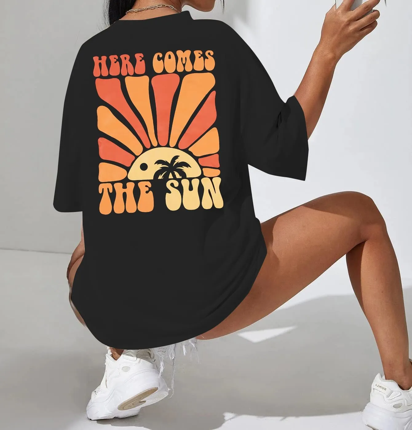 Graphic Tees Women Oversized T-Shirts: Summer Hawaiian Beach Tops Shirts Hawaii Tropical Beachy Short Sleeve Outfit