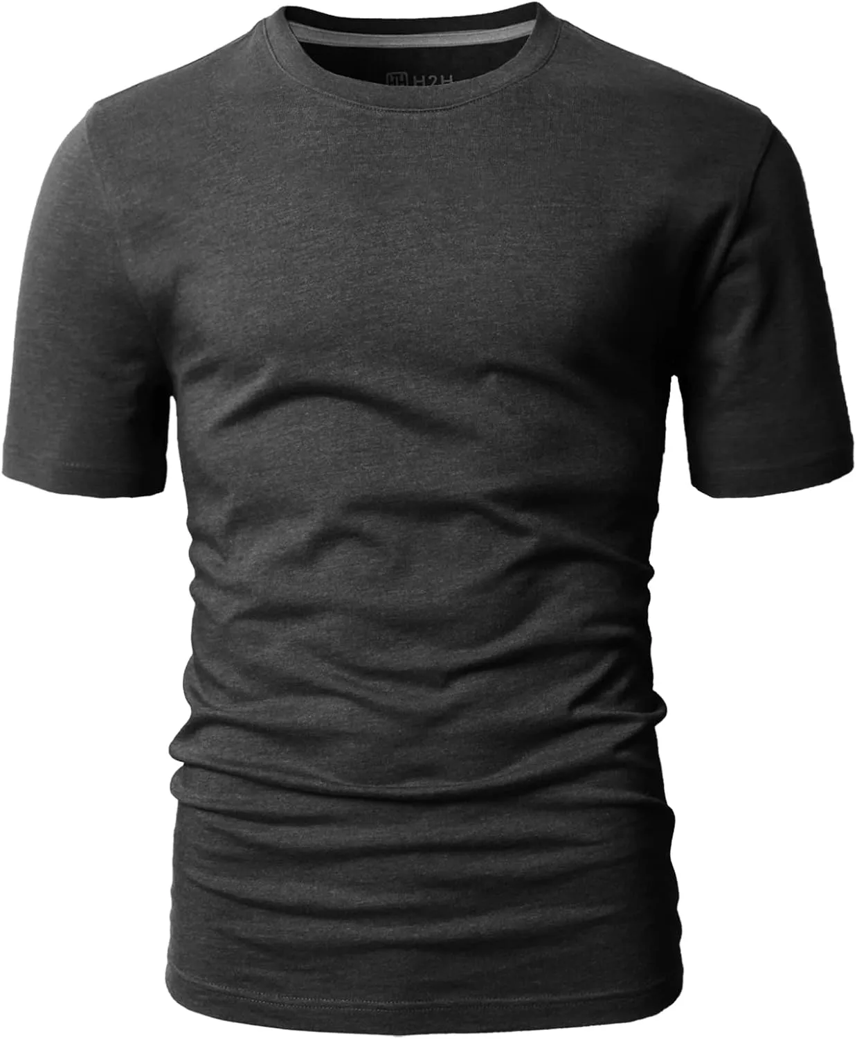 H2H Mens Casual Slim Fit Short Sleeve T-Shirts Soft Lightweight V-Neck/Crew-Neck Size XS to 3XL