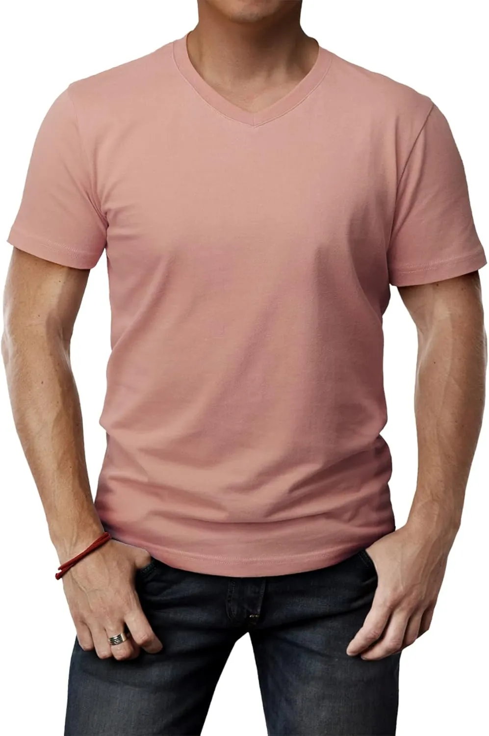 H2H Mens Casual Slim Fit Short Sleeve T-Shirts Soft Lightweight V-Neck/Crew-Neck Size XS to 3XL
