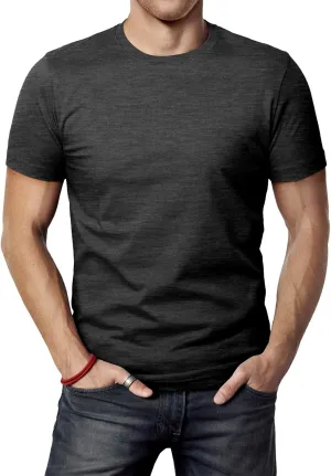 H2H Mens Casual Slim Fit Short Sleeve T-Shirts Soft Lightweight V-Neck/Crew-Neck Size XS to 3XL