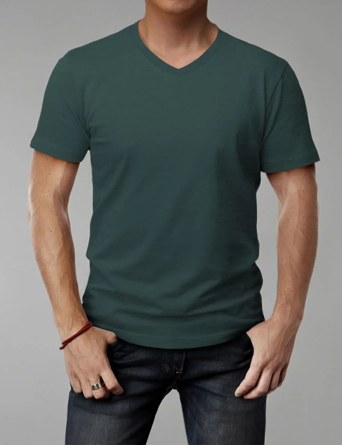 H2H Mens Casual Slim Fit Short Sleeve T-Shirts Soft Lightweight V-Neck/Crew-Neck Size XS to 3XL