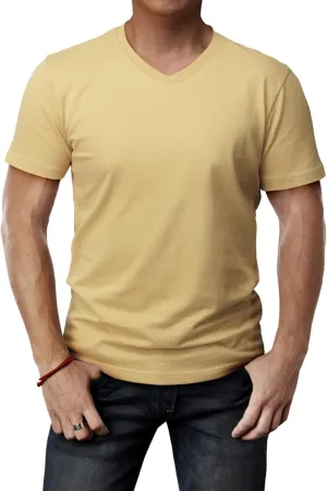 H2H Mens Casual Slim Fit Short Sleeve T-Shirts Soft Lightweight V-Neck/Crew-Neck Size XS to 3XL