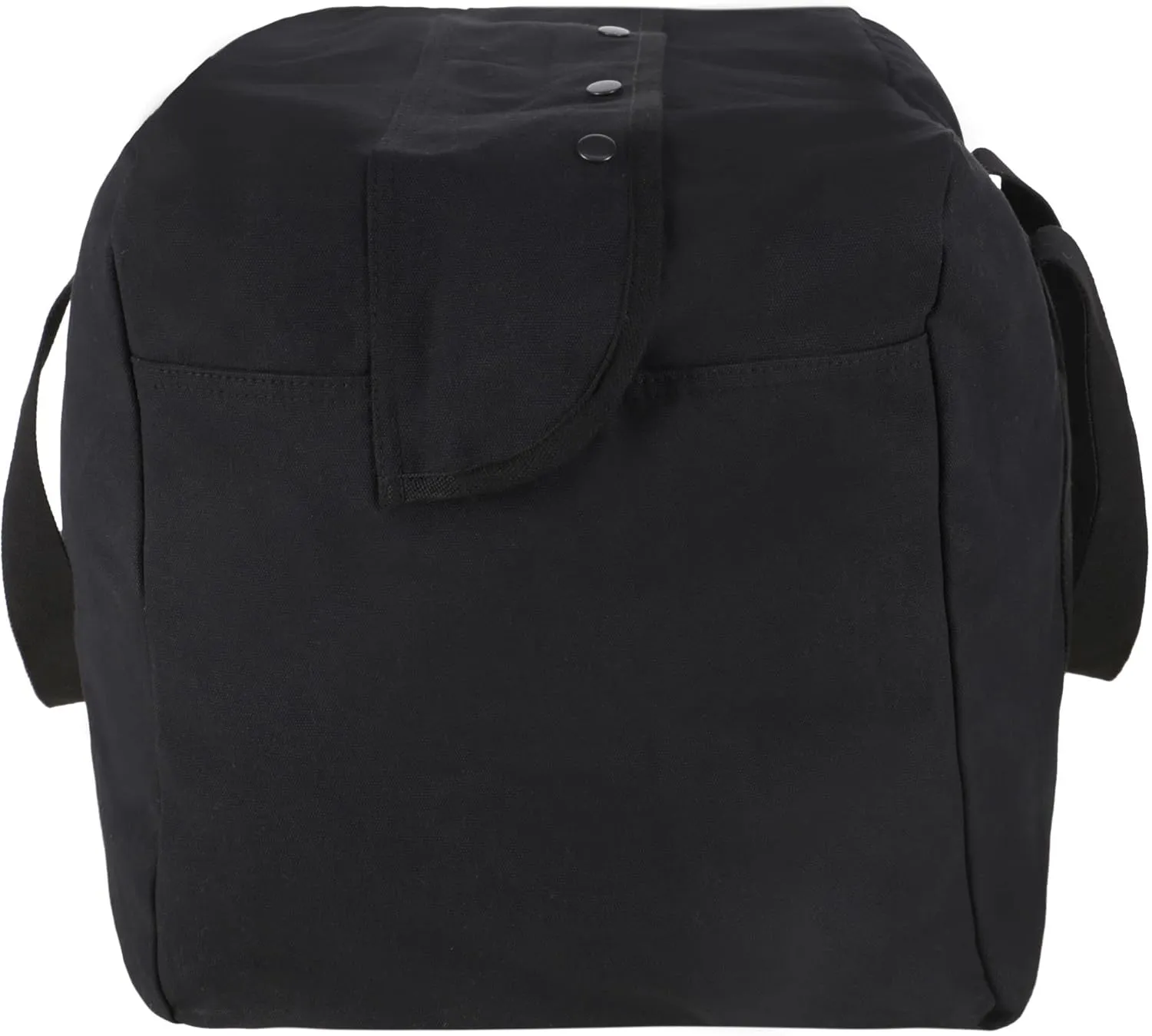Heavy Duty HOPLITE Parachute Duffel Bag, Extra Large Multipurpose use, Tactical Canvas Cargo Bag with Snap-Closure Storm Flap for Military, Outdoor, Travel, Storage (Black, Standard 24" x 15" x 13)