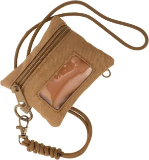 Hemoton Athletic Wallet with Zippered Coin Pocket Pouch for Credit Cards Coins and Keys Lightweight Khaki Wallet for Hiking Running and