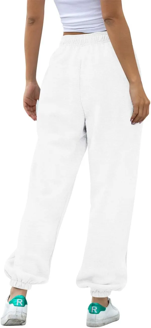 HeSaYep Women's High Waisted Sweatpants Workout Active Joggers Pants Baggy Lounge Bottoms