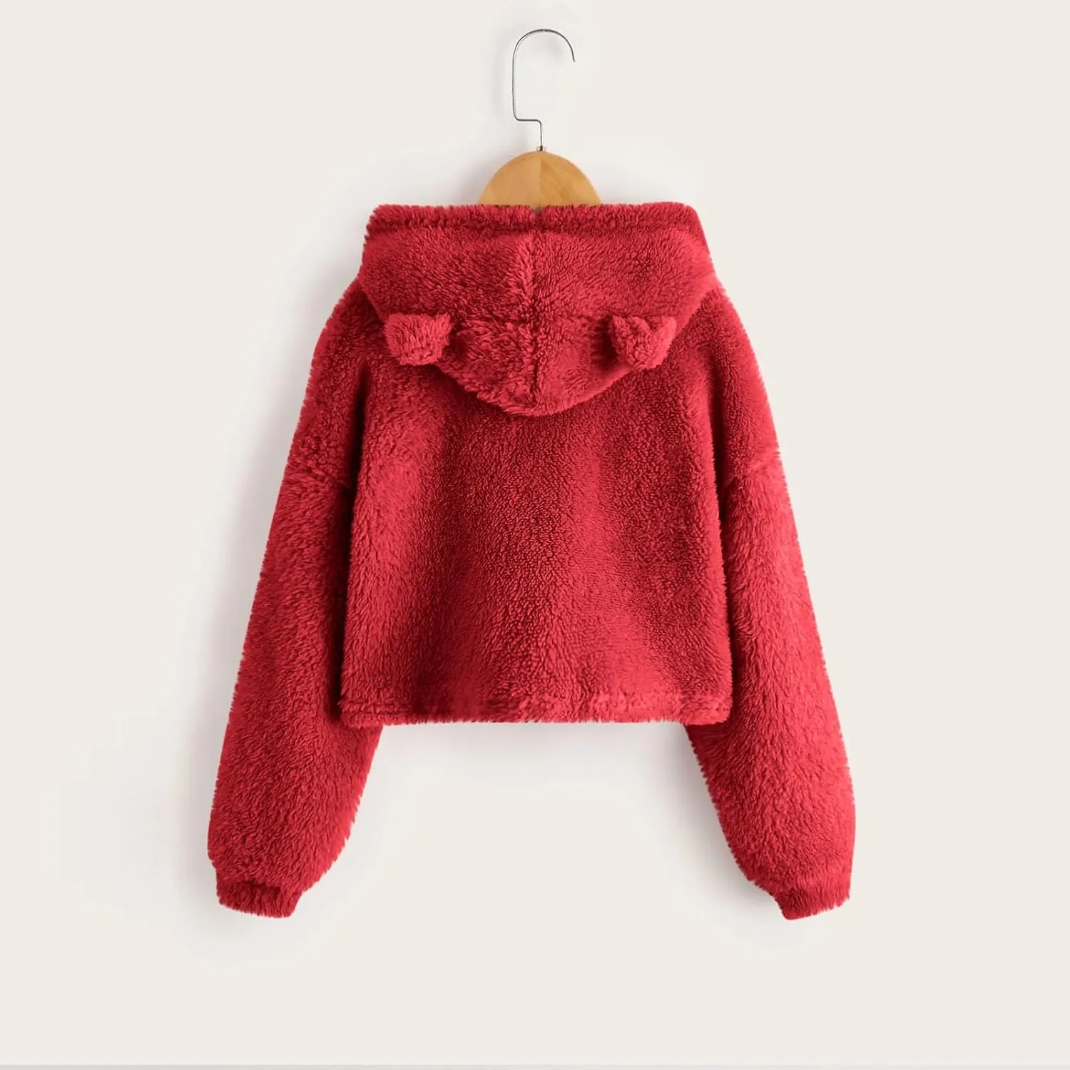 Hoodies for Teen Girls Sherpa Fleece Hooded Sweatshirts Oversized Long Sleeve Pullover Cute Clothes Tops 7-12 Years