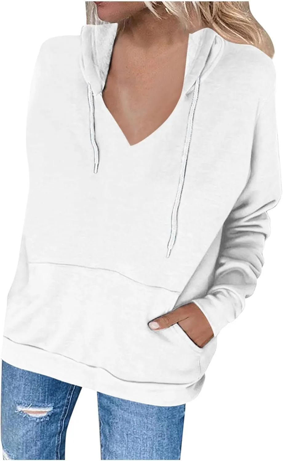 Hoodies Sweatshirts for Women Long Sleeve Shirts Zip Up Fleece Hoodie Jacket Fall Clothes Top with Pocket 2024