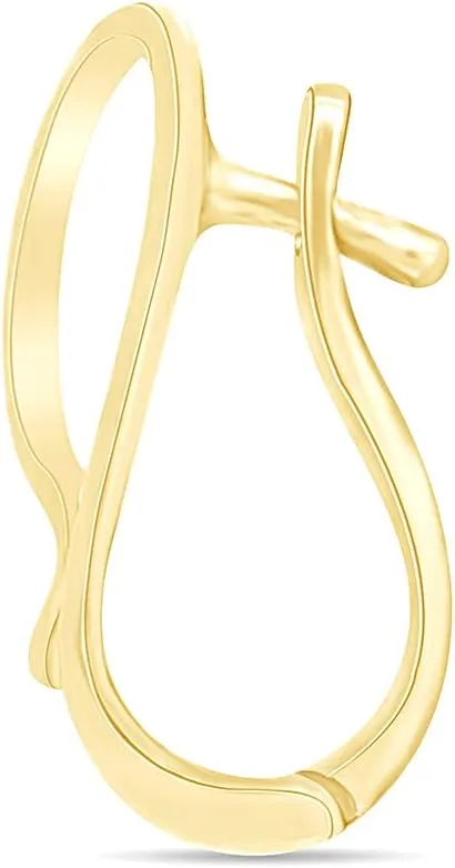 Interchangeable Pendant Hanger Slide Pearl Enhancer Fits 7mm in 14k Yellow Gold Plated 925 Sterling Silver
