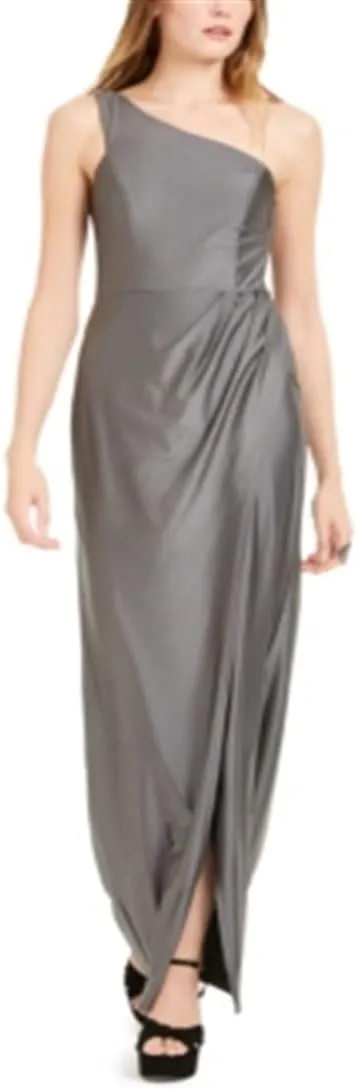 Juniors' One-Shoulder Gown