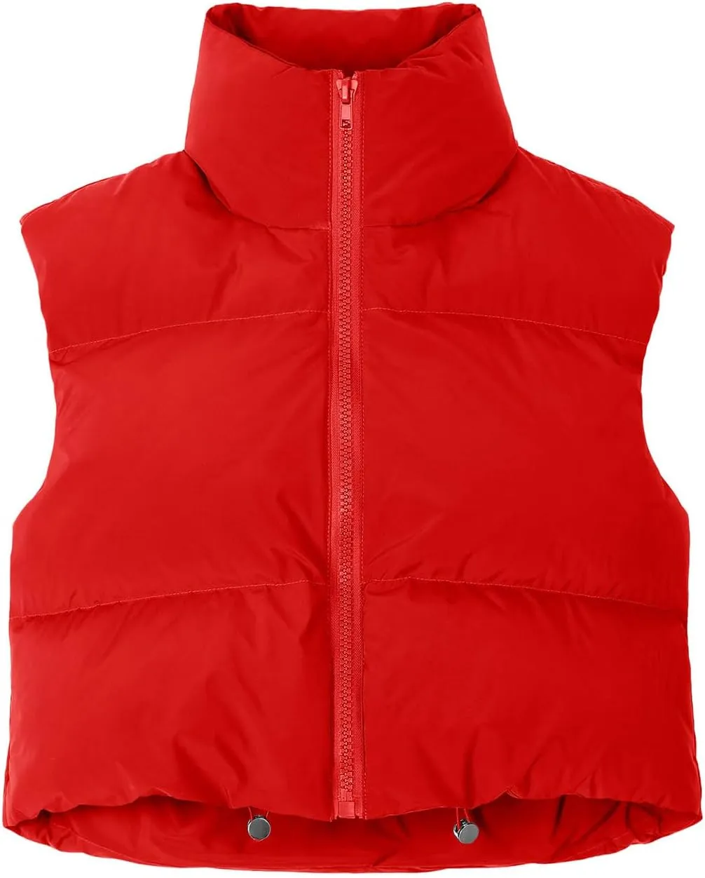 JZC Women's Crop Puffer Vest Lightweight Sleeveless Jacket 2024 Fashion Winter Outerwear Padded Gilet