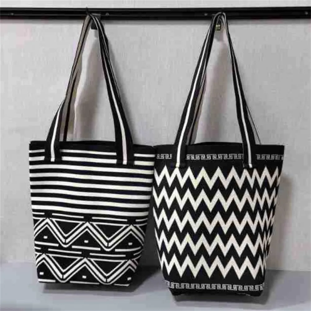 Knit Tote Bag for Women Fashion Striped Crochet Hobo Bags Bucket Purse Slouchy Shoulder Bag Top Handle Handbag