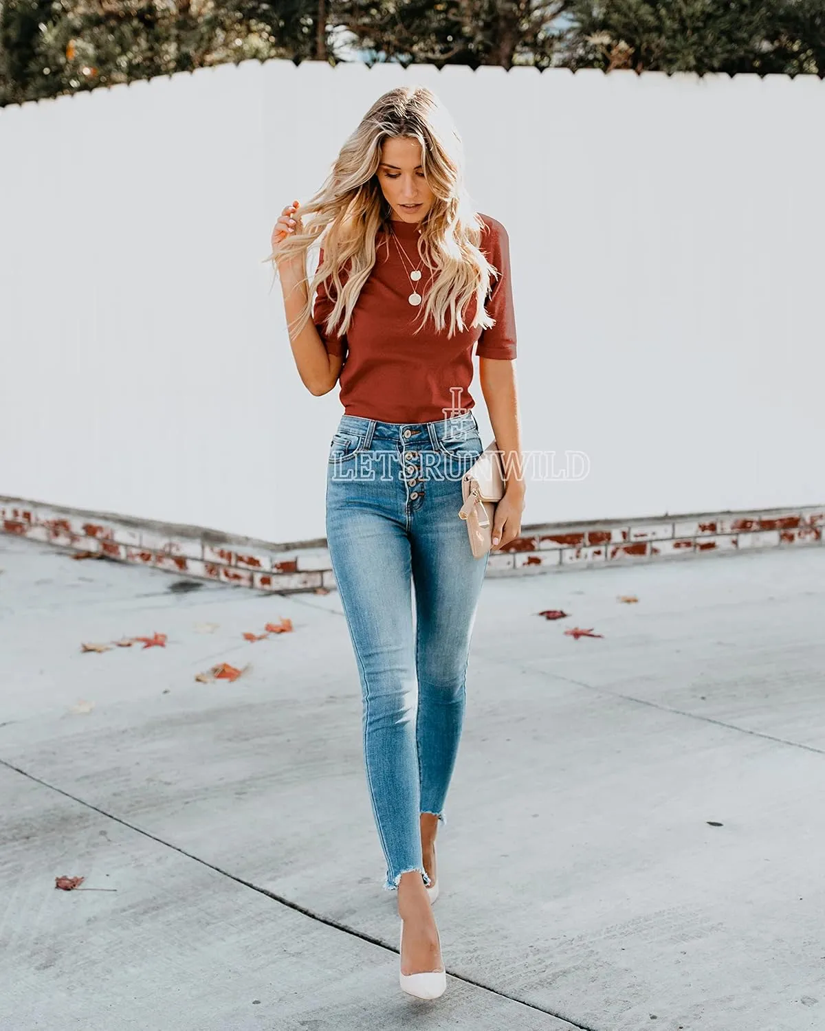 LETSRUNWILD Business Casual Tops for Women Dressy Cute Tops Mock Turtleneck Tshirts Shirts