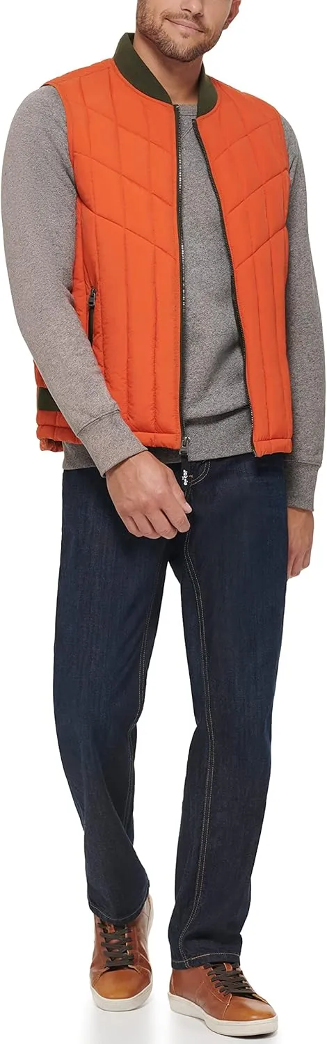 Levi's Men's Quilted Utility Vest with Contrast Detailing