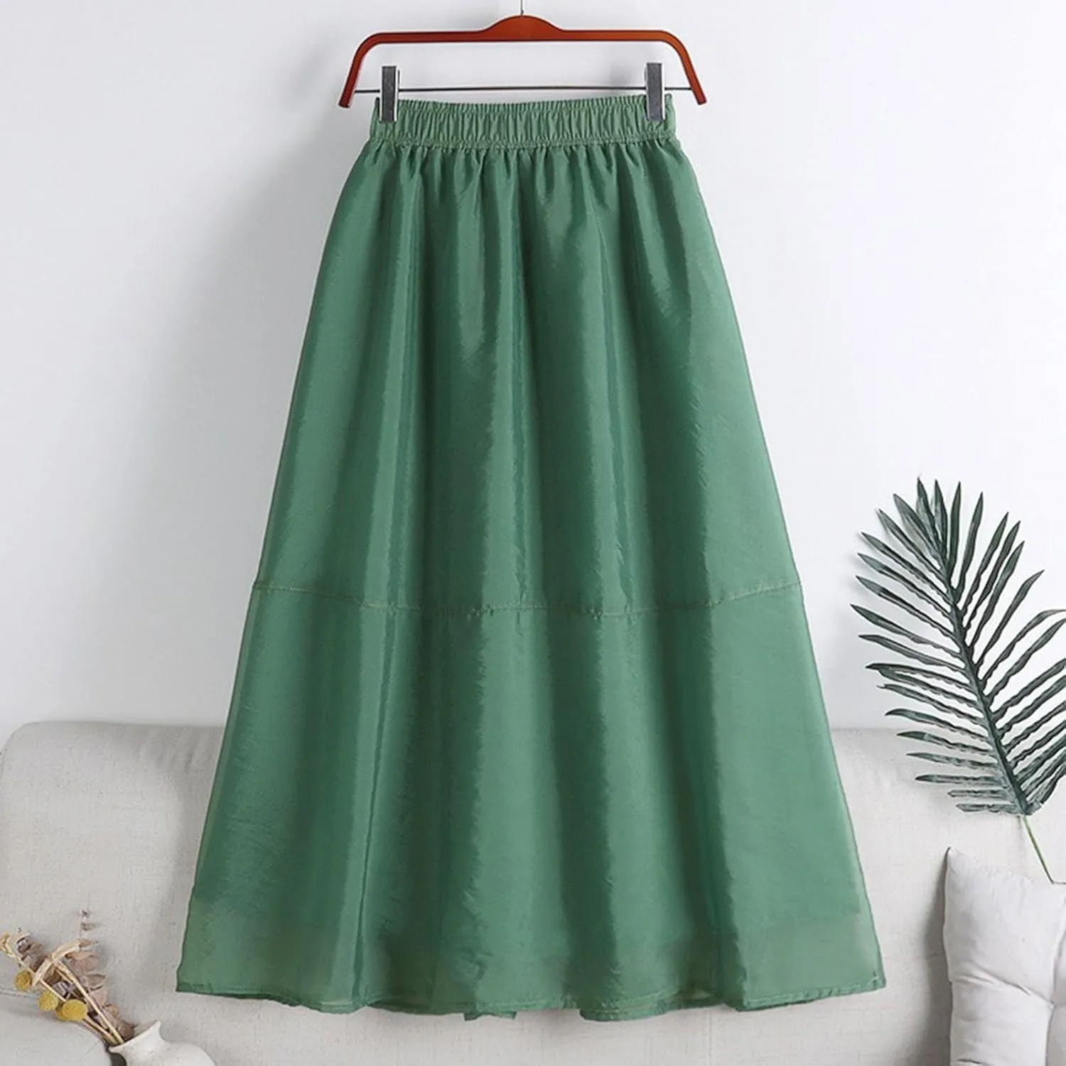 Long Maxi Skirt for Women 2025 Summer Trendy Elastic Waist Layered Skirts Casual Fashion Loose Flowy Beach Skorts