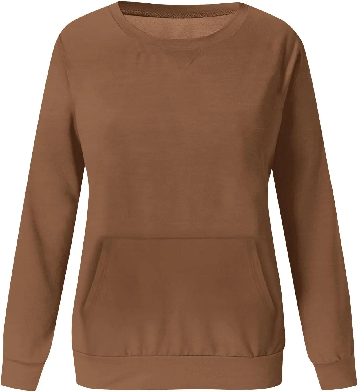 LRMQS Sweatshirt for Women Crewneck Trendy Long Sleeve Shirts with Pocket Fall Fashion 2024 Casual Cute Pullover Clothes