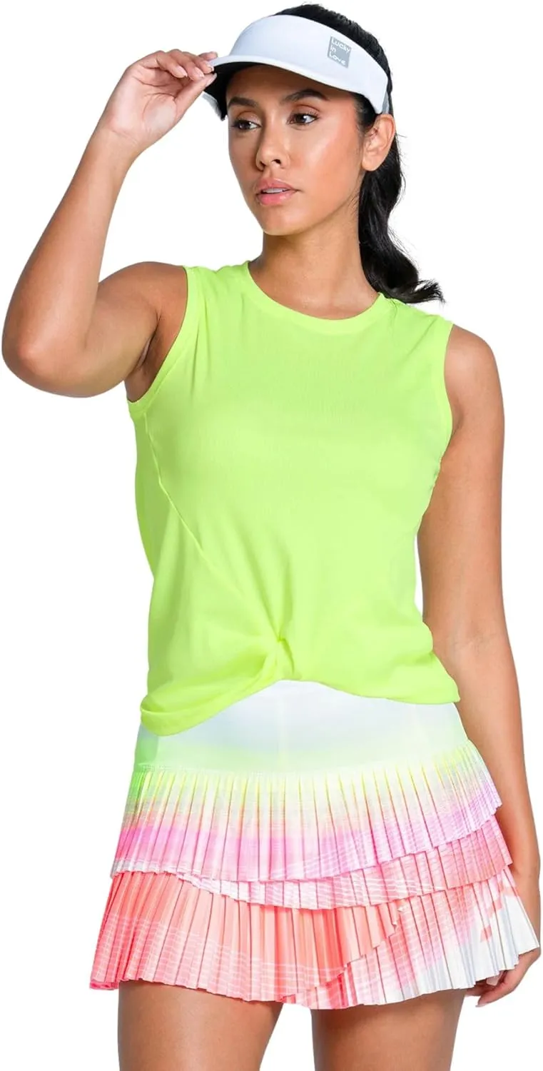 Lucky In Love Twist Front Tank