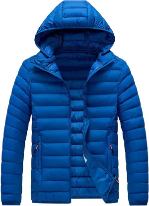 Maiyifu-GJ Men's Winter Puffer Jacket Thicken Quilted Padded Coat Windbreaker Lightweight Warm Windproof Down Jackets