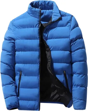 Maiyifu-GJ Men's Winter Warm Puffer Jacket Lightweight Thicken Quilted Padded Jackets Windproof Down Coat Outerwear