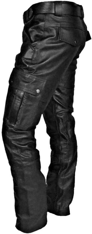 Men Cargo Combat Work Pants Casual Linen Stretchy Linen Pant Cuffed Hem Sweatpant Joggers Loose Fitness
