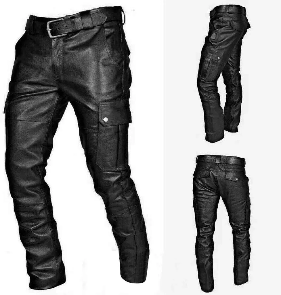 Men Cargo Combat Work Pants Casual Linen Stretchy Linen Pant Cuffed Hem Sweatpant Joggers Loose Fitness