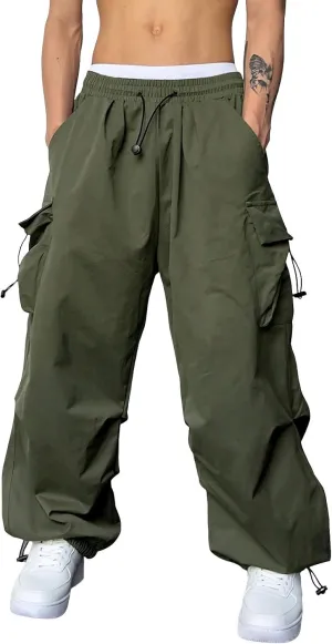 Men Cargo Pants Casual Cotton Stretch Elastic Waistband Pant Soft Comfortable Sweatpant Joggers Baggy Gym