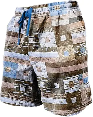 Men Casual Linen Shorts Fitness Sports Plus Size Five Quick Drying Beach Pants Shorts Khaki Men's Shorts Swim for