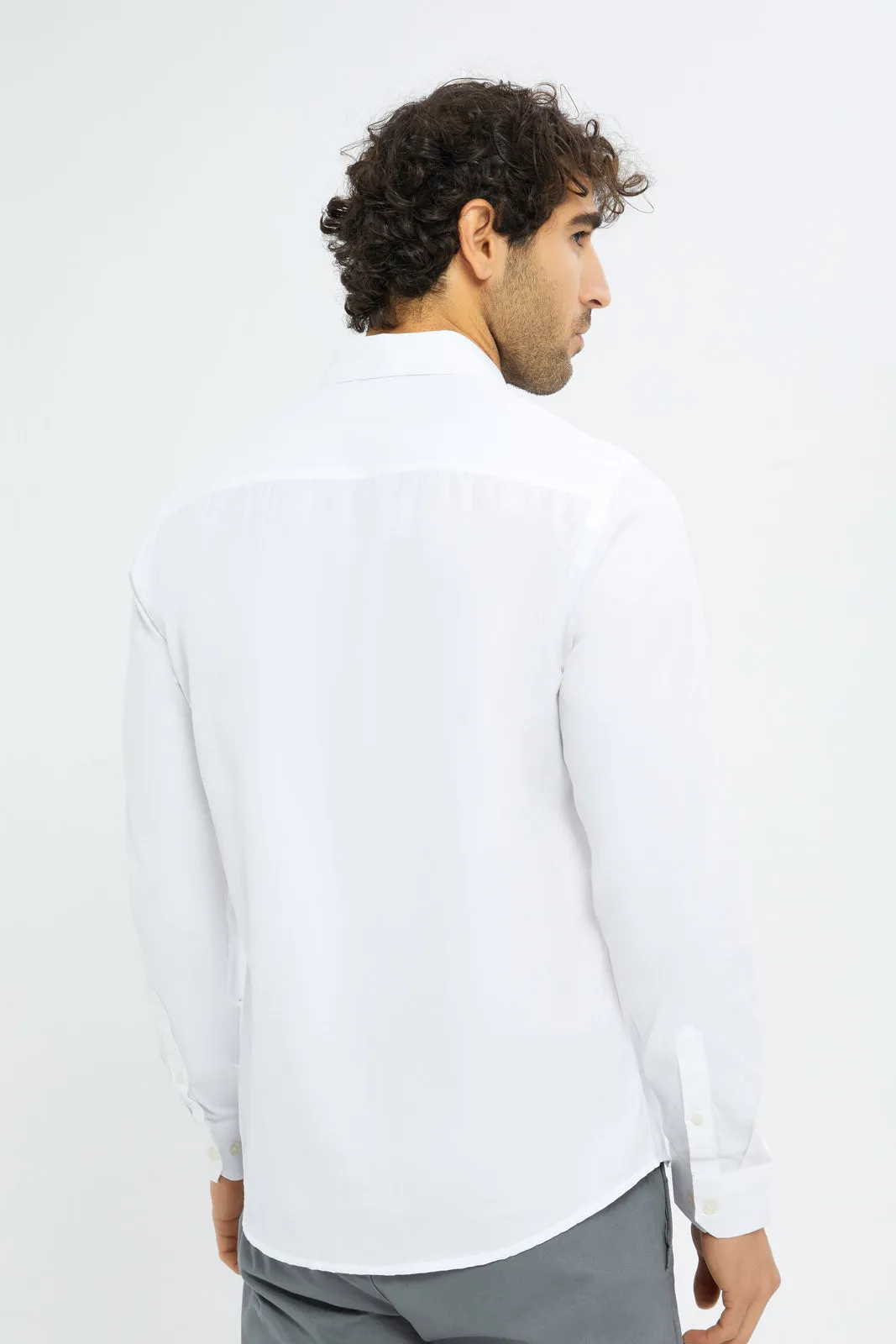 Men Cream Formal Shirt