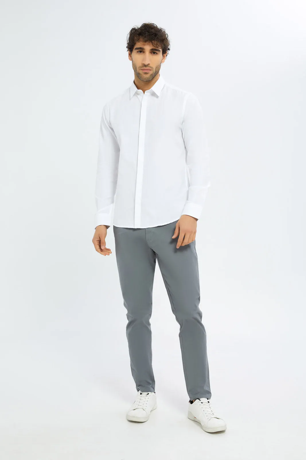 Men Cream Formal Shirt