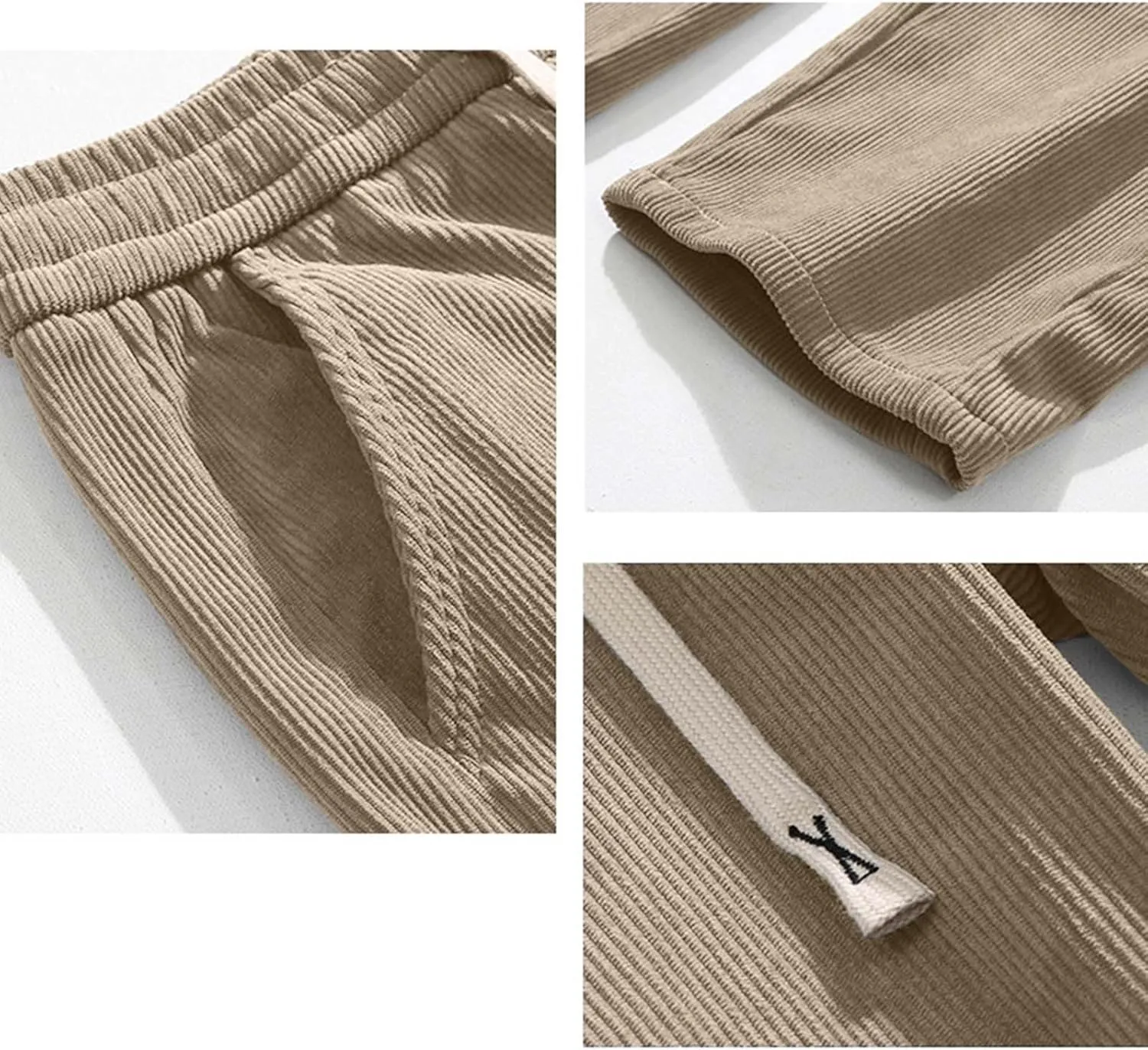 Men Jogging Pants Casual Joggers Sports Running Fitness Gym Sweatpant Open Hem Elasticated Stretch Waist Pant