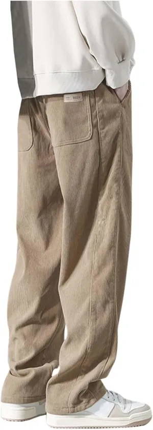 Men Jogging Pants Casual Joggers Sports Running Fitness Gym Sweatpant Open Hem Elasticated Stretch Waist Pant